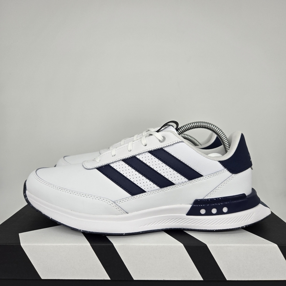 New adidas S2G Spikeless Leather 24 Golf White Navy Men's Shoes Size 10